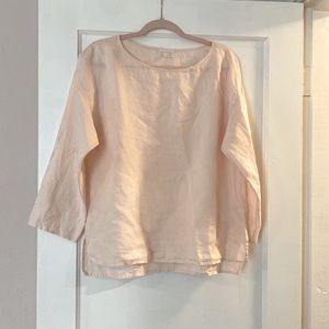 Organic Linen Pink Eileen Fisher Tunic